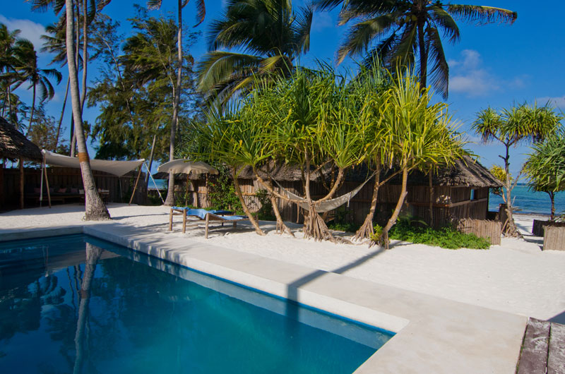 Tropical Beachfront Bungalows for 2 to 6 guests on Zanzibar