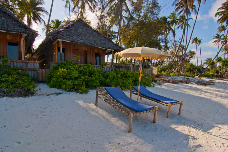 Tropical Beachfront Bungalows for 2 to 6 guests on Zanzibar