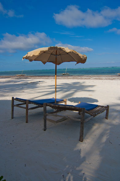 Tropical Beachfront Bungalows for 2 to 6 guests on Zanzibar