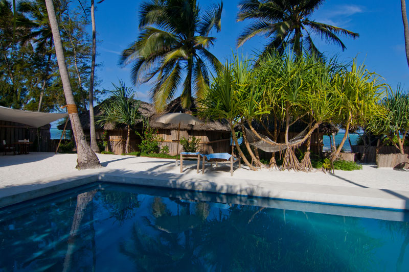 Tropical Beachfront Bungalows for 2 to 6 guests on Zanzibar