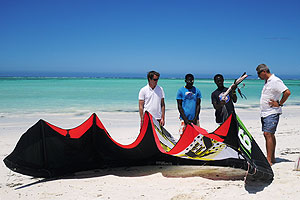 Kitesurfing in Zanzibar